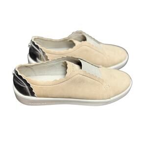 Cole Haan GrandPro Spectator Scalloped Slip-On Sneaker Dove Nubuck Size 7.5